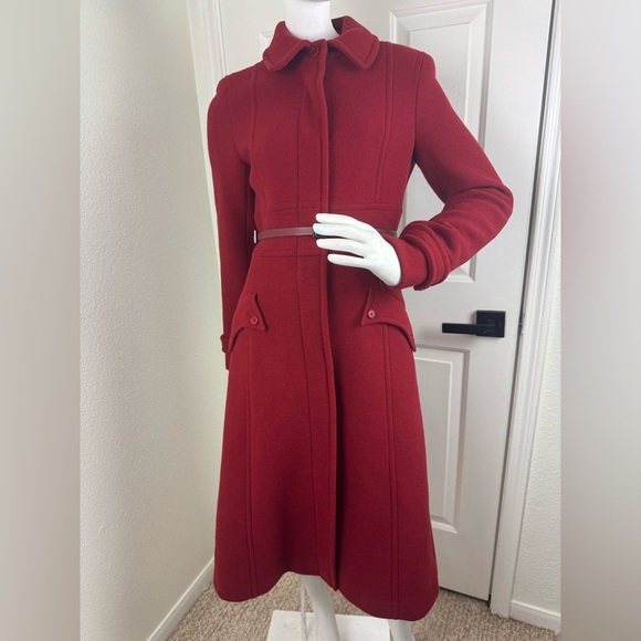 MaxMara Red Wool Coat - Picture 2 of 16